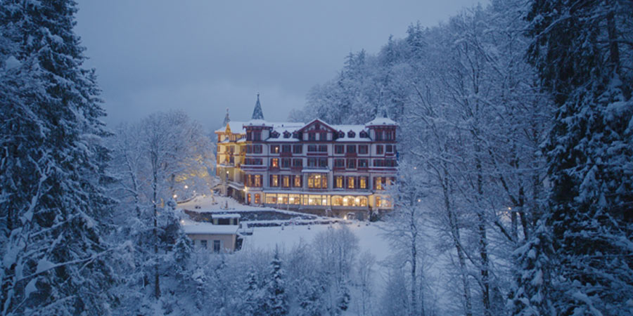 Enjoying exquisite views from the historic Grandhotel Giessbach